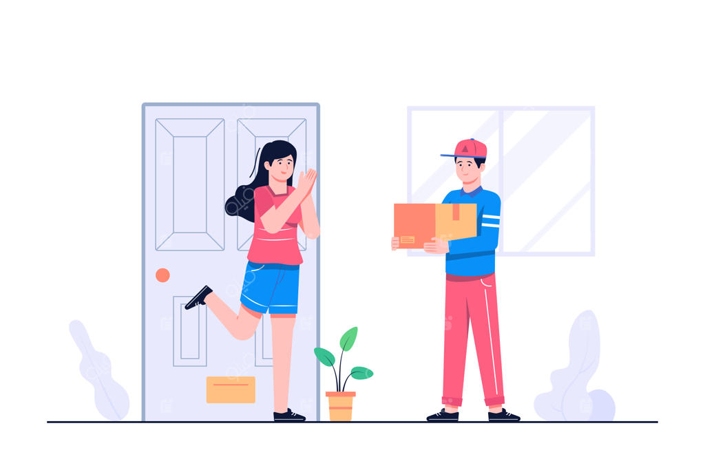 تصویرسازی مفهوم تحویل مرد به منزل