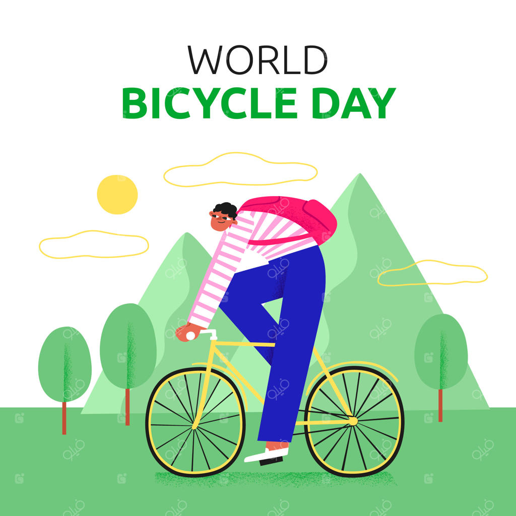 تصویری برای جشن روز جهانی دوچرخه‌سواری