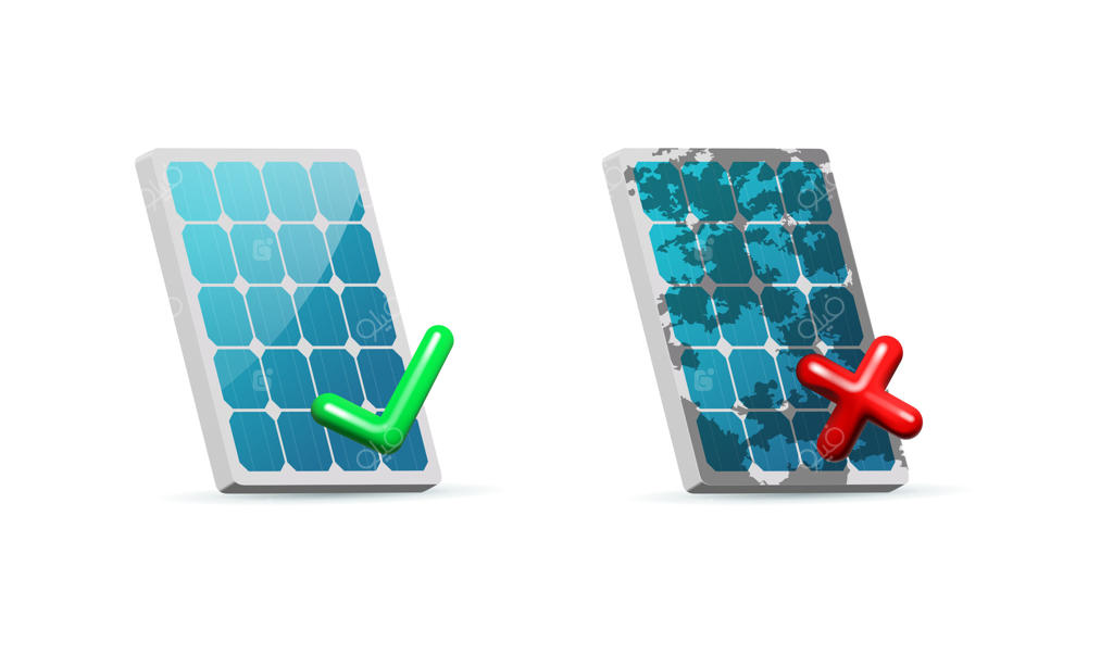 کارآیی و کاهش عملکرد پنل‌های خورشیدی تمیز و کثیف