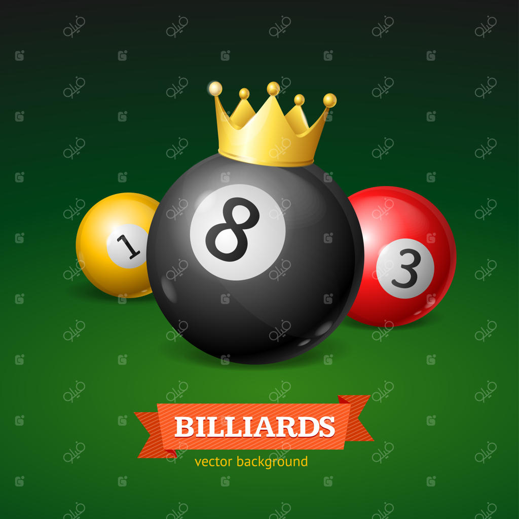 توپ‌های بیلیارد با تاج طلایی