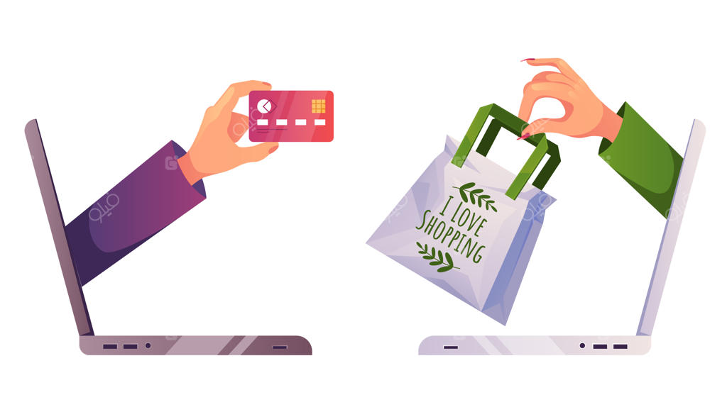 خرید آنلاین و تحویل سفارش از طریق اینترنت: طراحی مفهومی دیجیتال