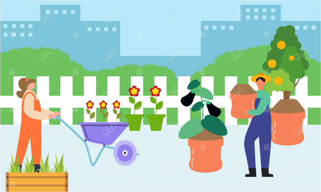 تصویر همکاری کشاورزان و باغبانان در طراحی بام سبز