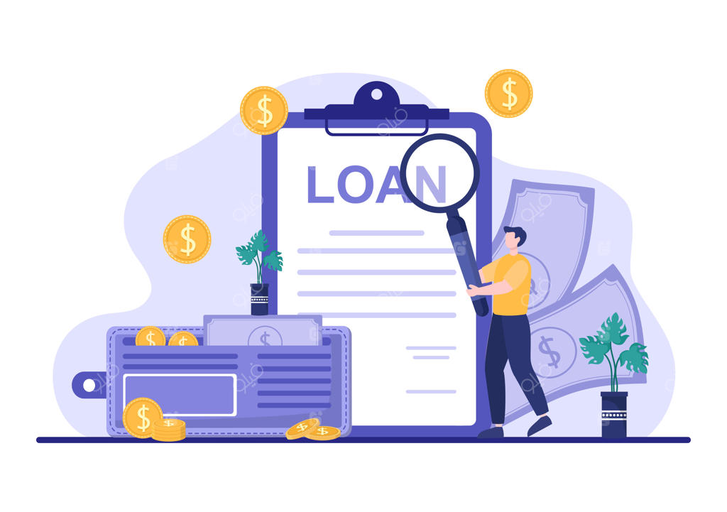 ابزارهای بدهی وام مسکن با پشتوانه دارایی‌های ملکی مانند خدمات املاک، اجاره، خرید خانه یا مزایده؛ تصویر وکتور پس‌زمینه