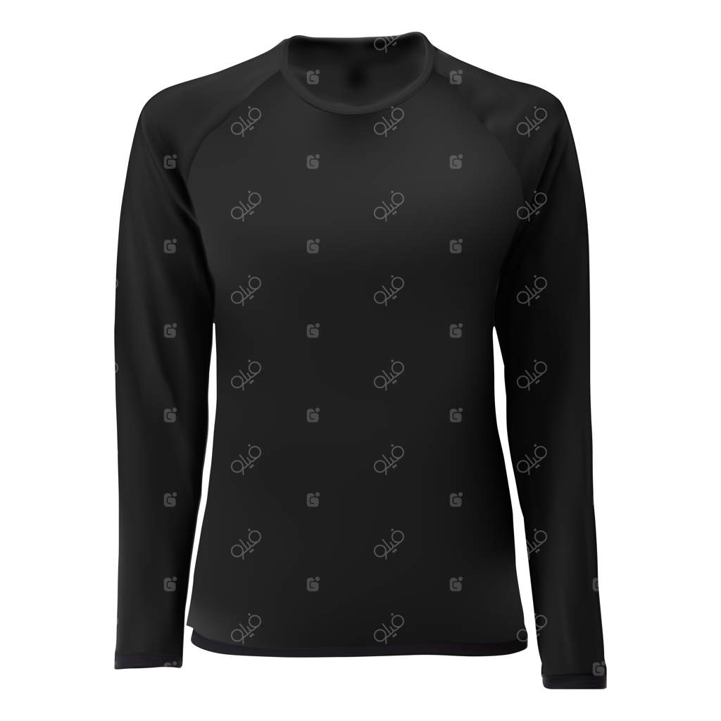 تی‌شرت آستین‌بلند - نمای جلو بدون طرح