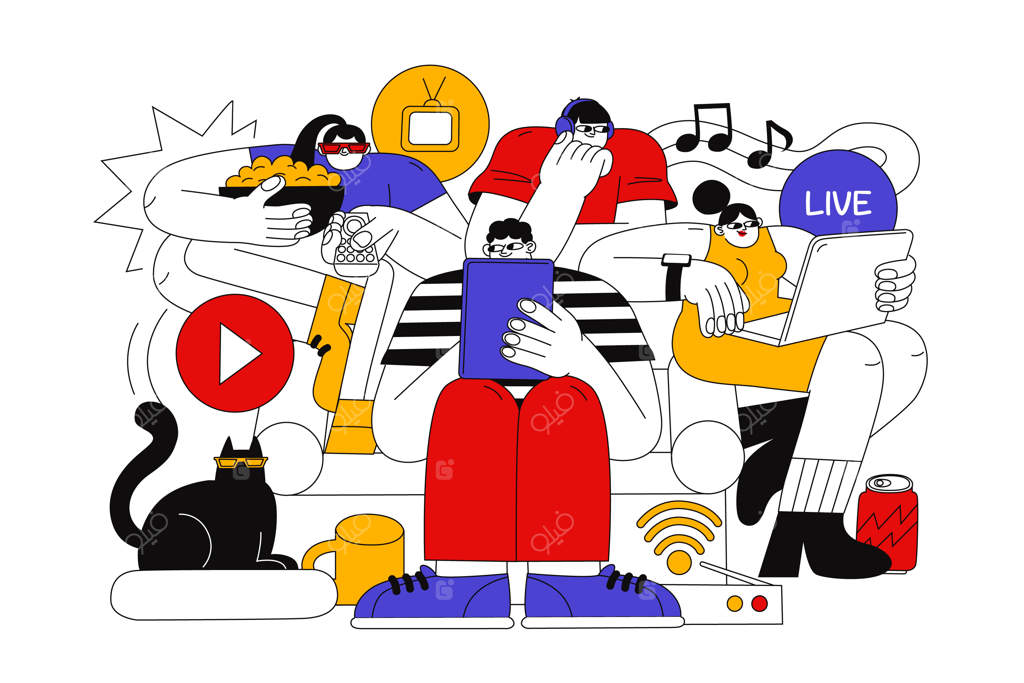 تصویری از زمان خانوادگی با رسانه‌ها