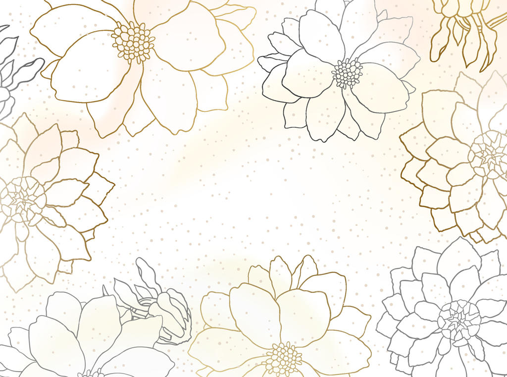 بنر گلدار کلاسیک با طراحی خطی شیک از گل‌های کوکب و غنچه‌ها. پس‌زمینه‌ای برای کارت‌ها، هدر، کاور شبکه‌های اجتماعی با دکور گیاهی.