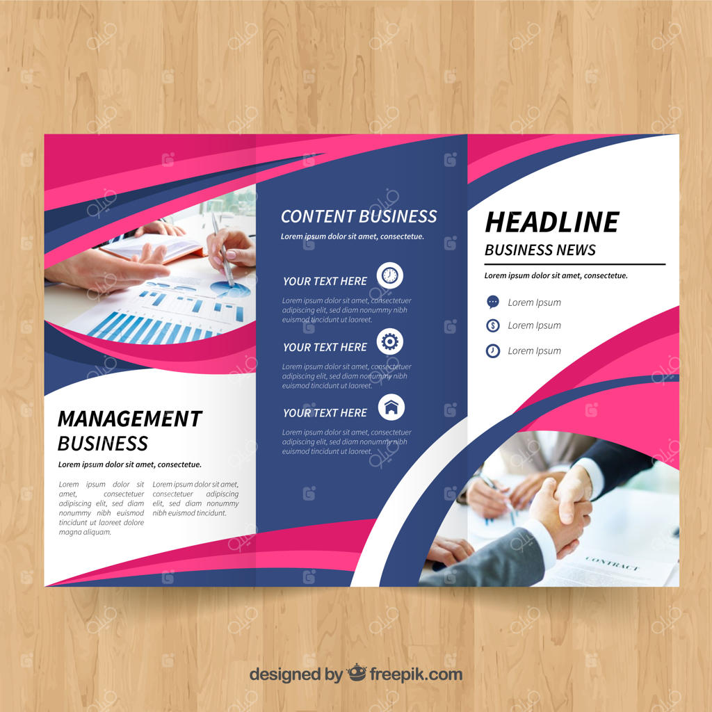 بروشور تجاری در سبک انتزاعی