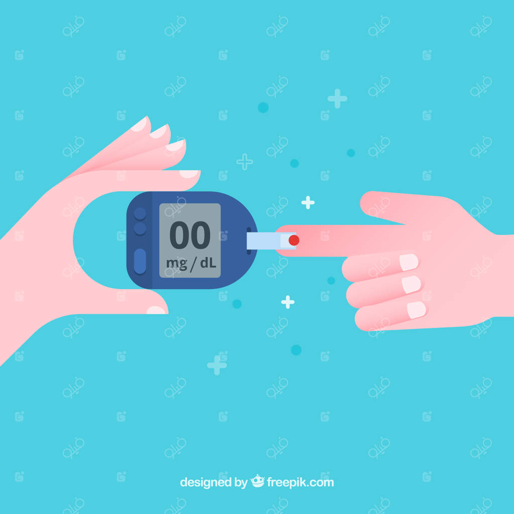 آزمایش قند خون با طراحی ساده و مدرن
