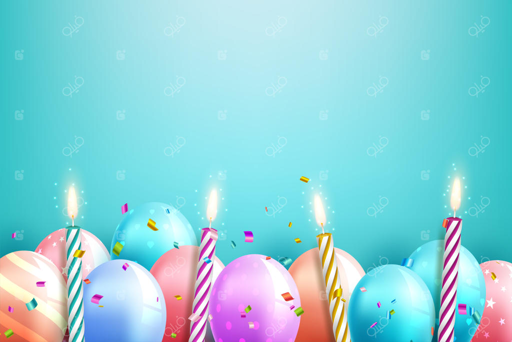 الگوی کارت تولد مبارک با جای خالی برای متن