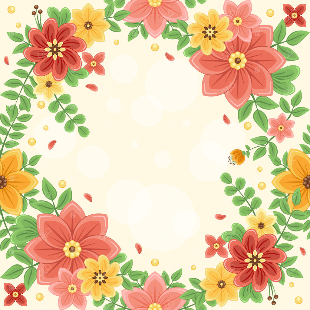 زمینه‌ای زیبا و رنگارنگ با گل‌ها