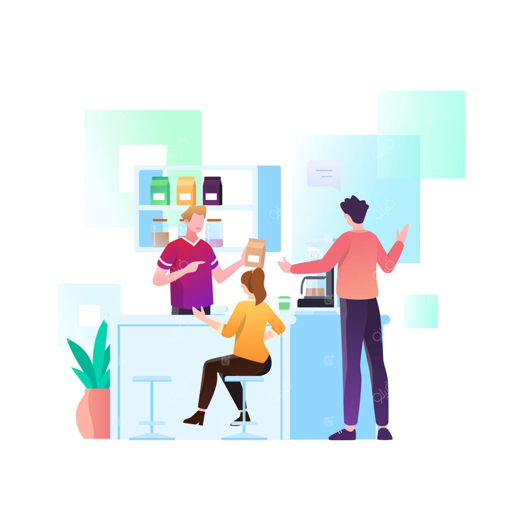 طرح مفهومی استراحت با قهوه