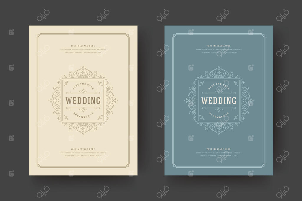 کارت‌های دعوت عروسی با طراحی زیبا و تزیینات خاص