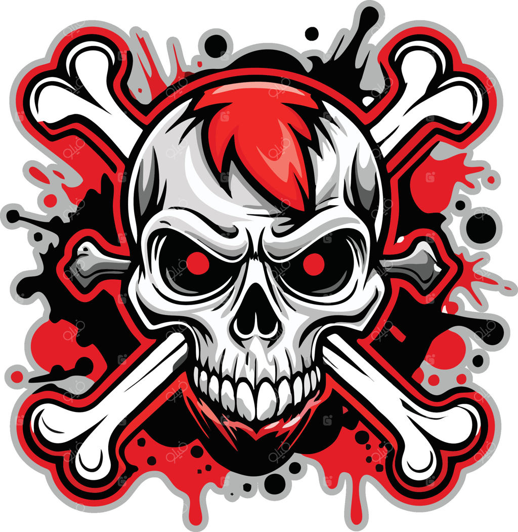 طراحی لوگوی جمجمه