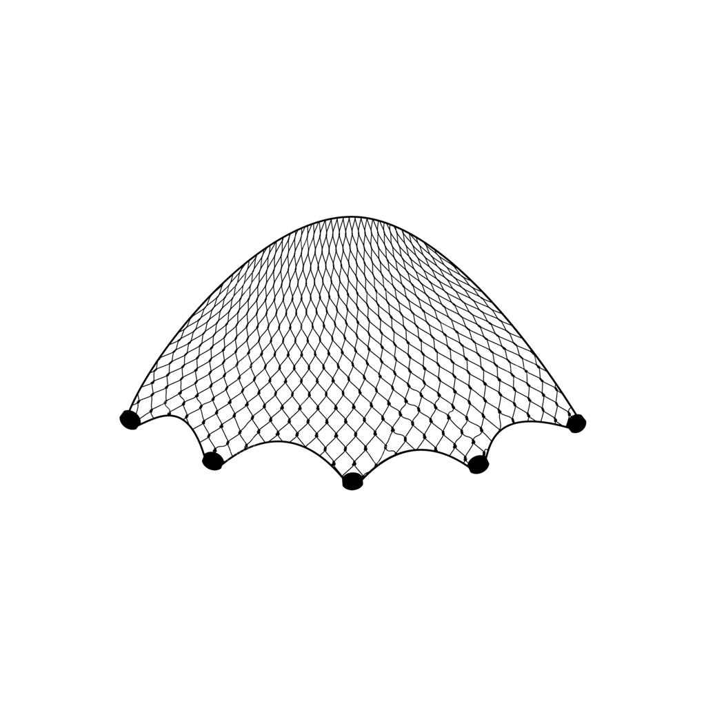 تور ماهیگیری، تور ماهیگیری همراه با وزنه‌ها