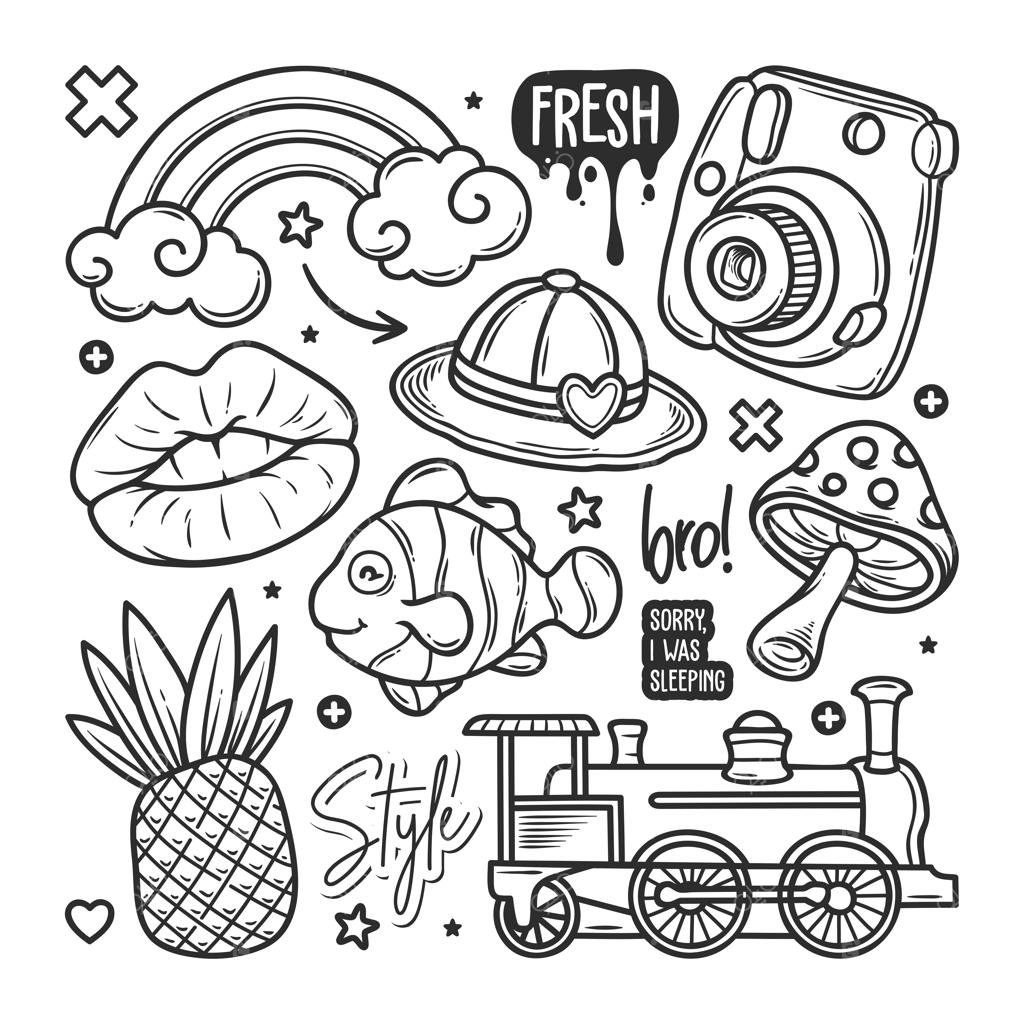 برچسب‌های طراحی دستی و نقاشی‌شده