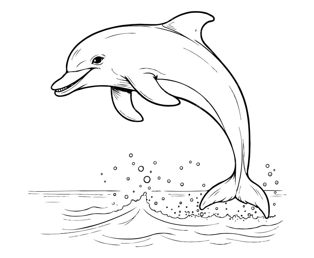 کتاب رنگ‌آمیزی با تصویرسازی دلفین‌های بامزه