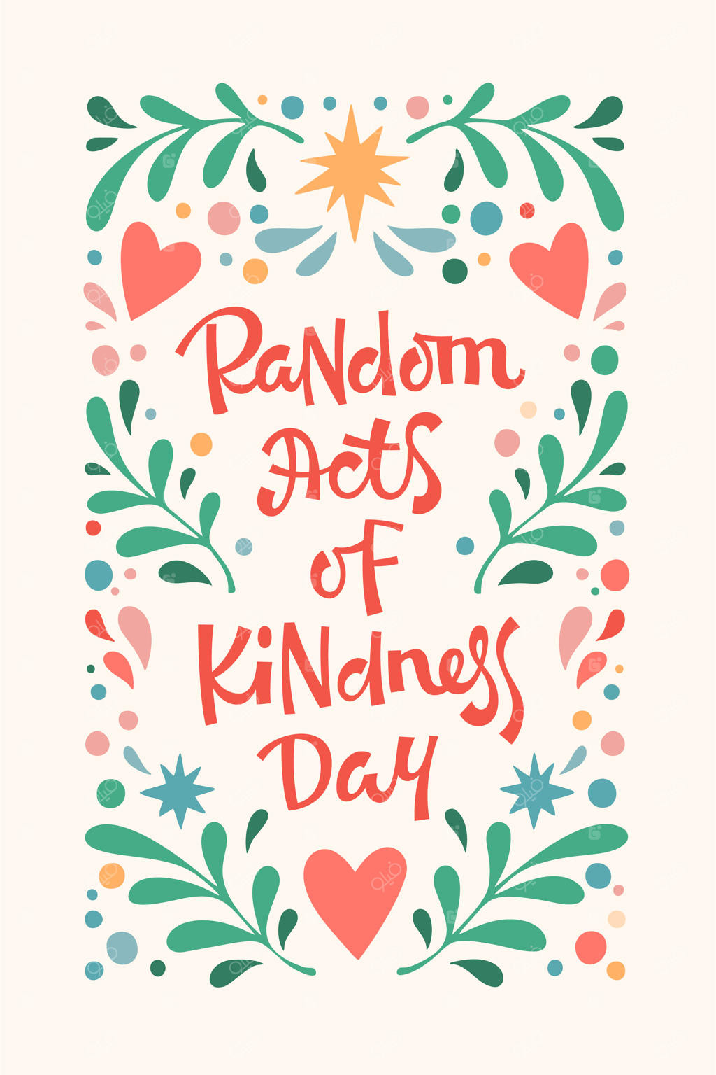 بنر با عبارت روز مهربانی‌های اتفاقی