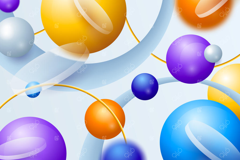 پس‌زمینه سه‌بعدی انتزاعی گرادیان