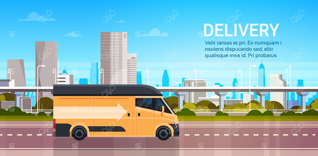کامیون تحویل در شهر مدرن: مفهومی از حمل و نقل سریع کالا و خدمات