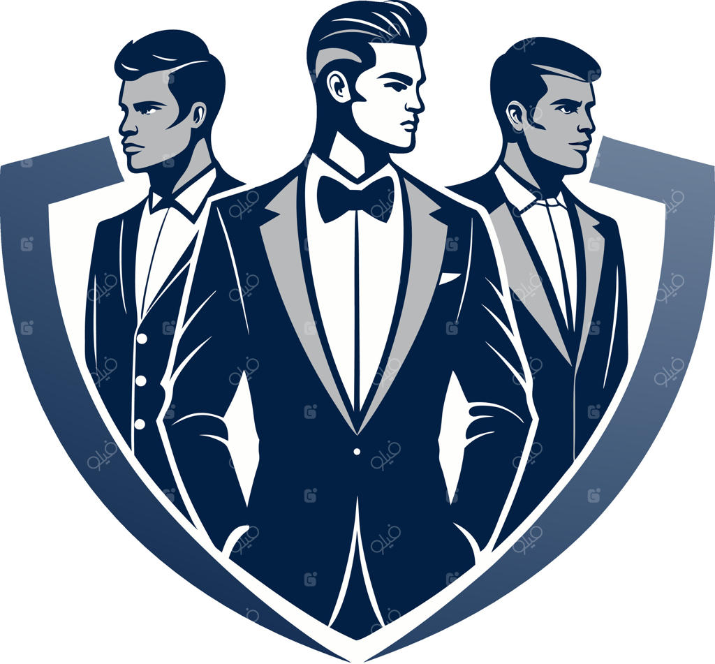 سه مرد شیک‌پوش با کت و شلوار؛ نماد وقار و جذابیت برای برندسازی