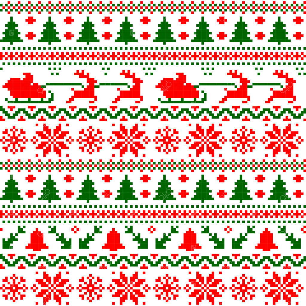 زمینه پترن یکپارچه ژاکت کریسمس