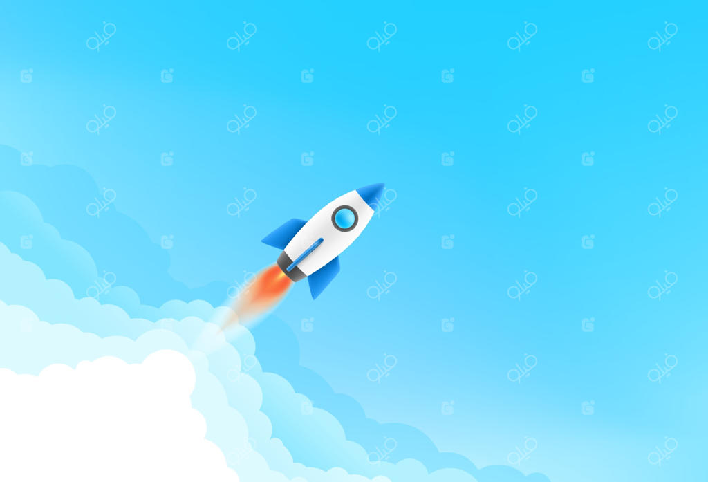 پرتاب موشک همراه با شعله و بخار؛ مفهوم استارت‌آپ