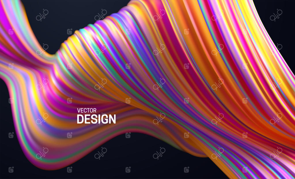 پس‌زمینه انتزاعی با شکل راه‌راه رنگارنگ