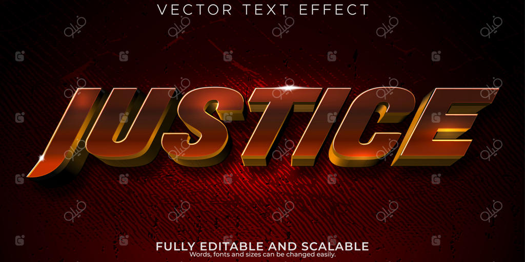 افکت متنی عدالت: سبک قابل ویرایش برای عناوین قاضی و جرم و جنایت