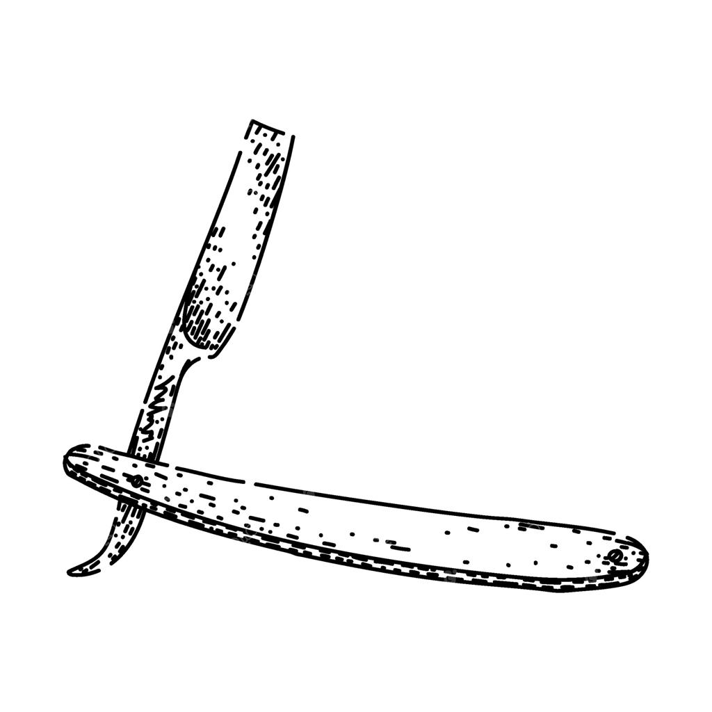 طراحی تیغ سلمانی دستی قدیمی