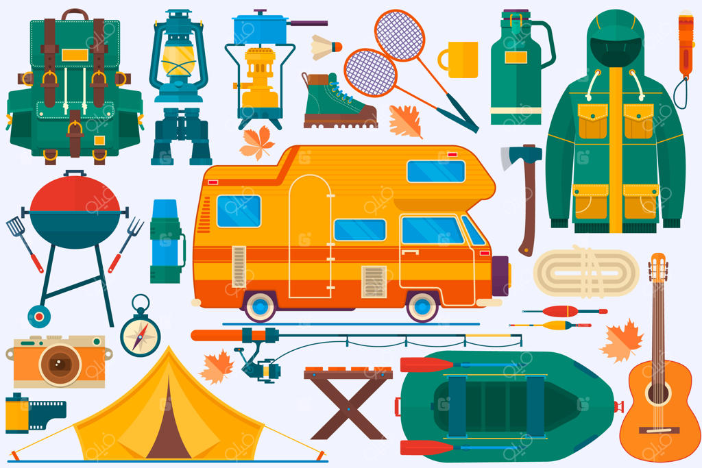 مجموعه‌ای از تجهیزات سفر