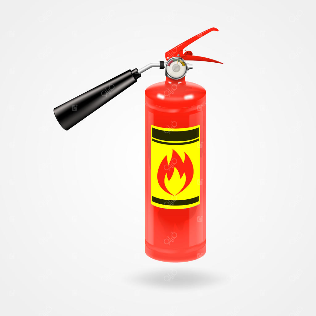 کپسول آتش‌نشانی قرمز و براق