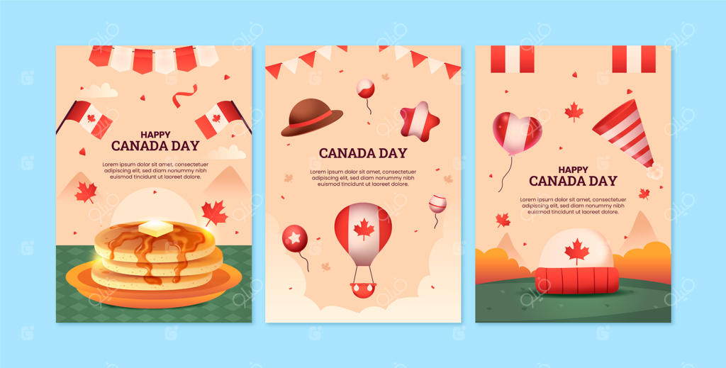 مجموعه کارت‌های تبریک برای جشن روز ملی کانادا