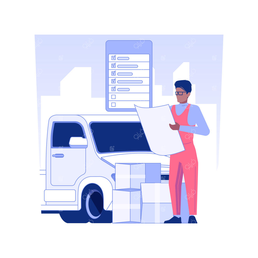 ساخت فهرست کالاها - تصویرسازی مفهوم جداگانه