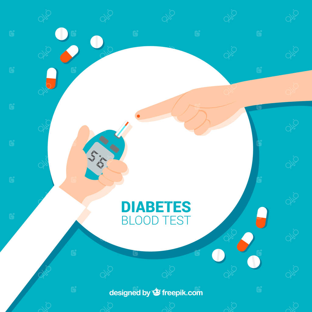 آزمایش خون دیابت به صورت دستی طراحی شده