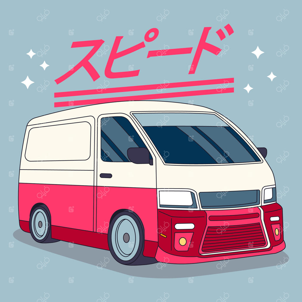 تصویرسازی کارتونی ون دست‌کشیده