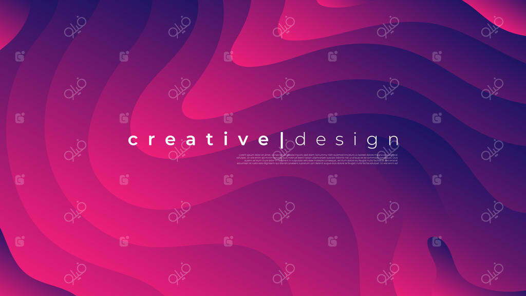 المان گرافیکی مدرن و انتزاعی؛ پس‌زمینه با فرم‌های رنگی پویا و موج‌دار