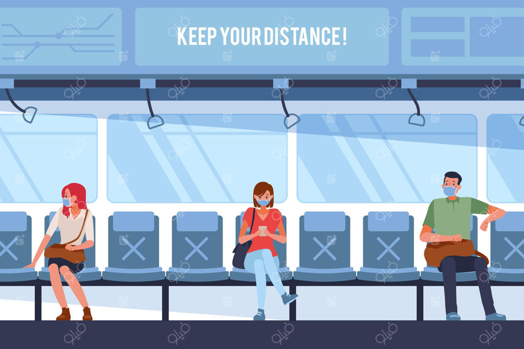 رعایت فاصله‌گذاری اجتماعی در حمل و نقل عمومی