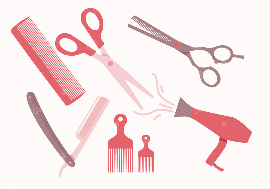 وکتورهای ابزار آرایشگری