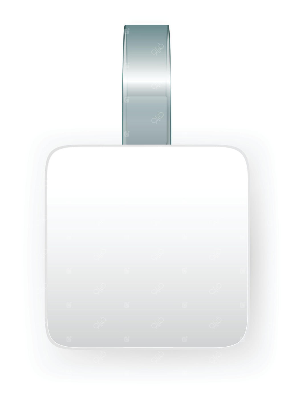 آویز مدرن و سفید دیواری: مناسب برای نمایش محصولات و جلب توجه مشتری‌ها در فروشگاه‌ها، با فضای کافی برای تبلیغات و سایه‌ای لطیف