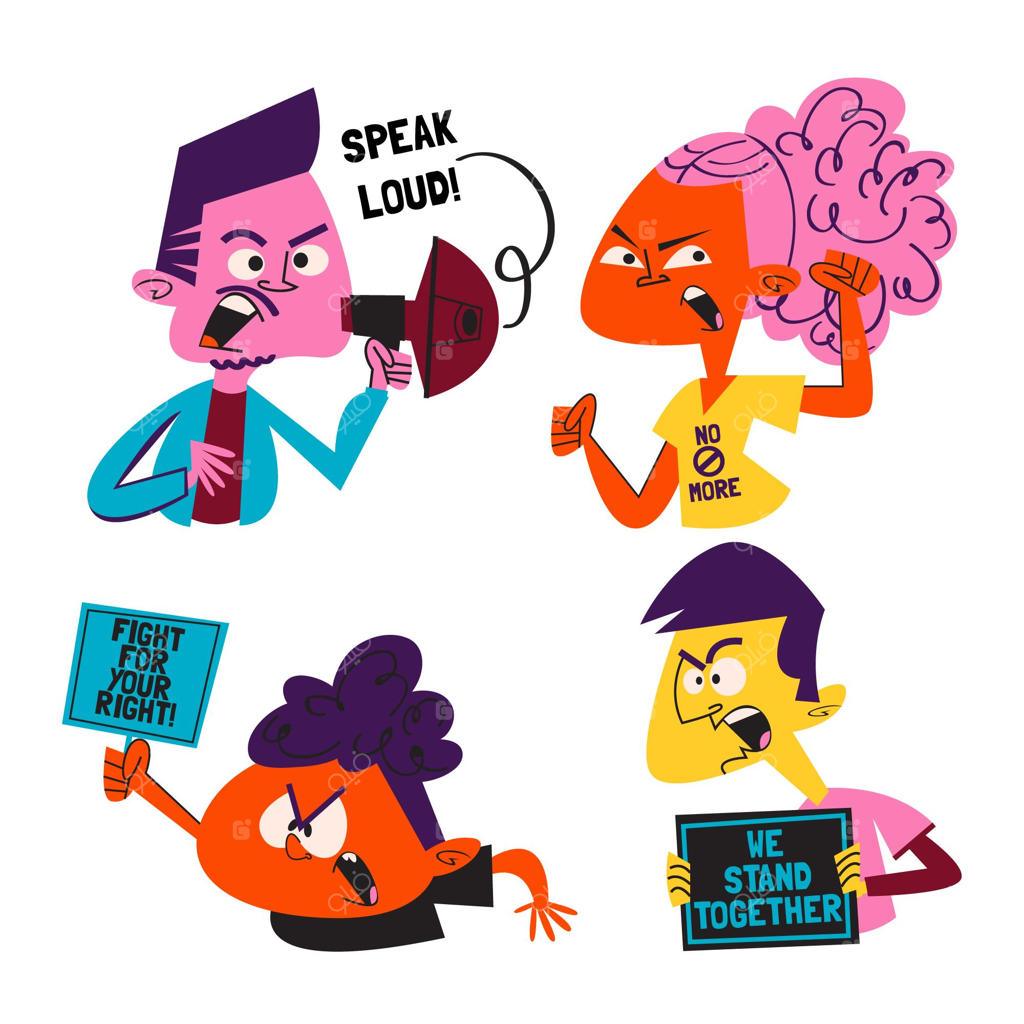 طراحی تخت برچسب‌های اعتراضی