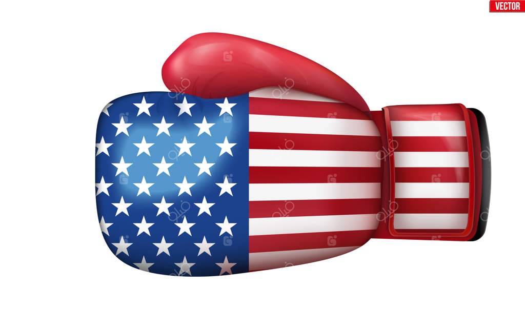 دستکش بوکس با طرح پرچم آمریکا