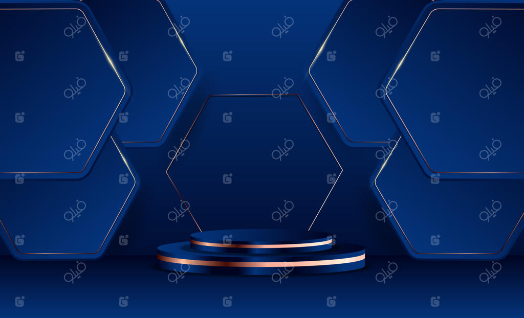طراحی شیک صحنه شش‌ضلعی برای رویدادها و ارائه‌ها - وکتور حرفه‌ای