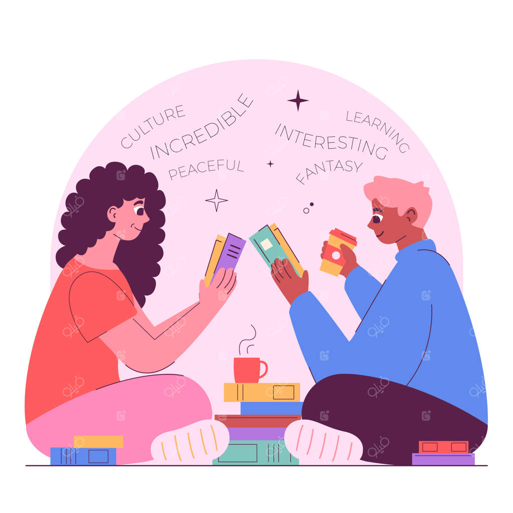 تصویرسازی ادبی با طراحی دستی و سبک ساده