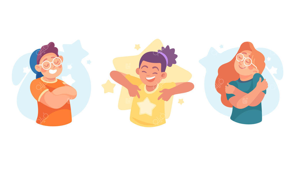 گردهمایی شاد گروهی رنگارنگ برای جشن گرفتن موفقیت چشمگیر و شادمانی