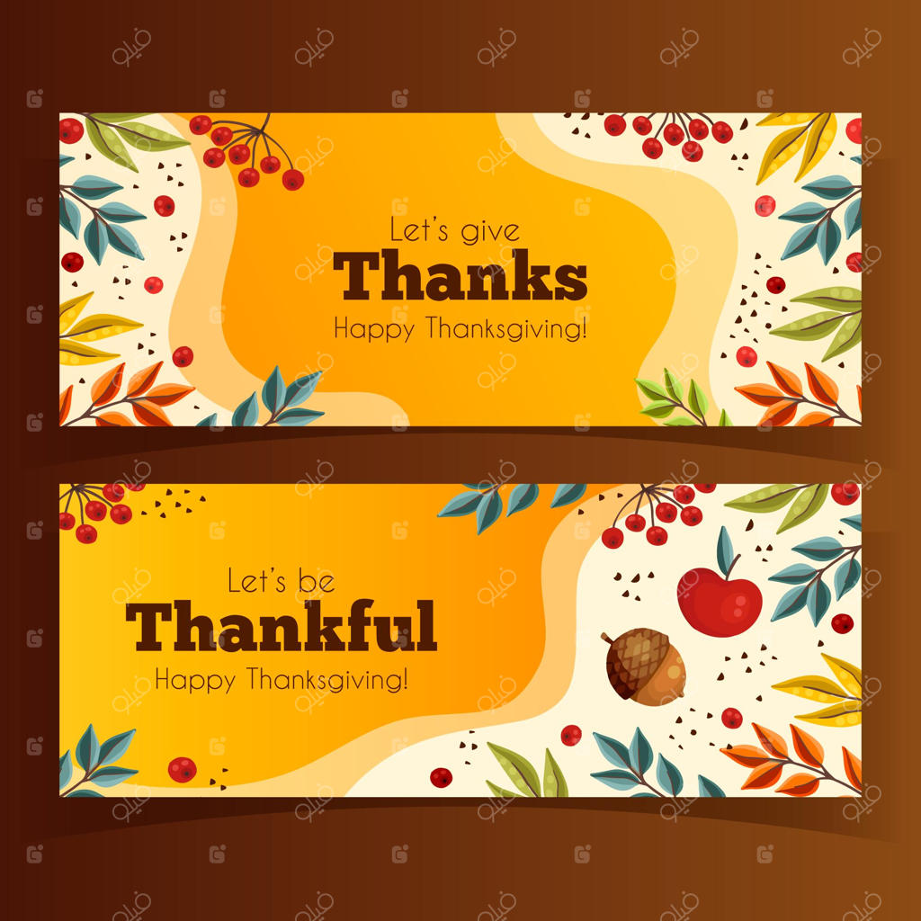 پترن بنرهای دستی شکرگزاری