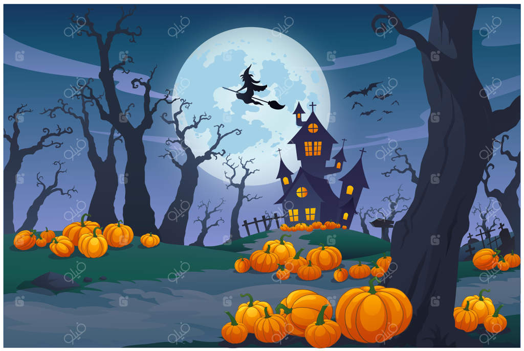 صحنه شب در شب هالووین چقدر زیباست.