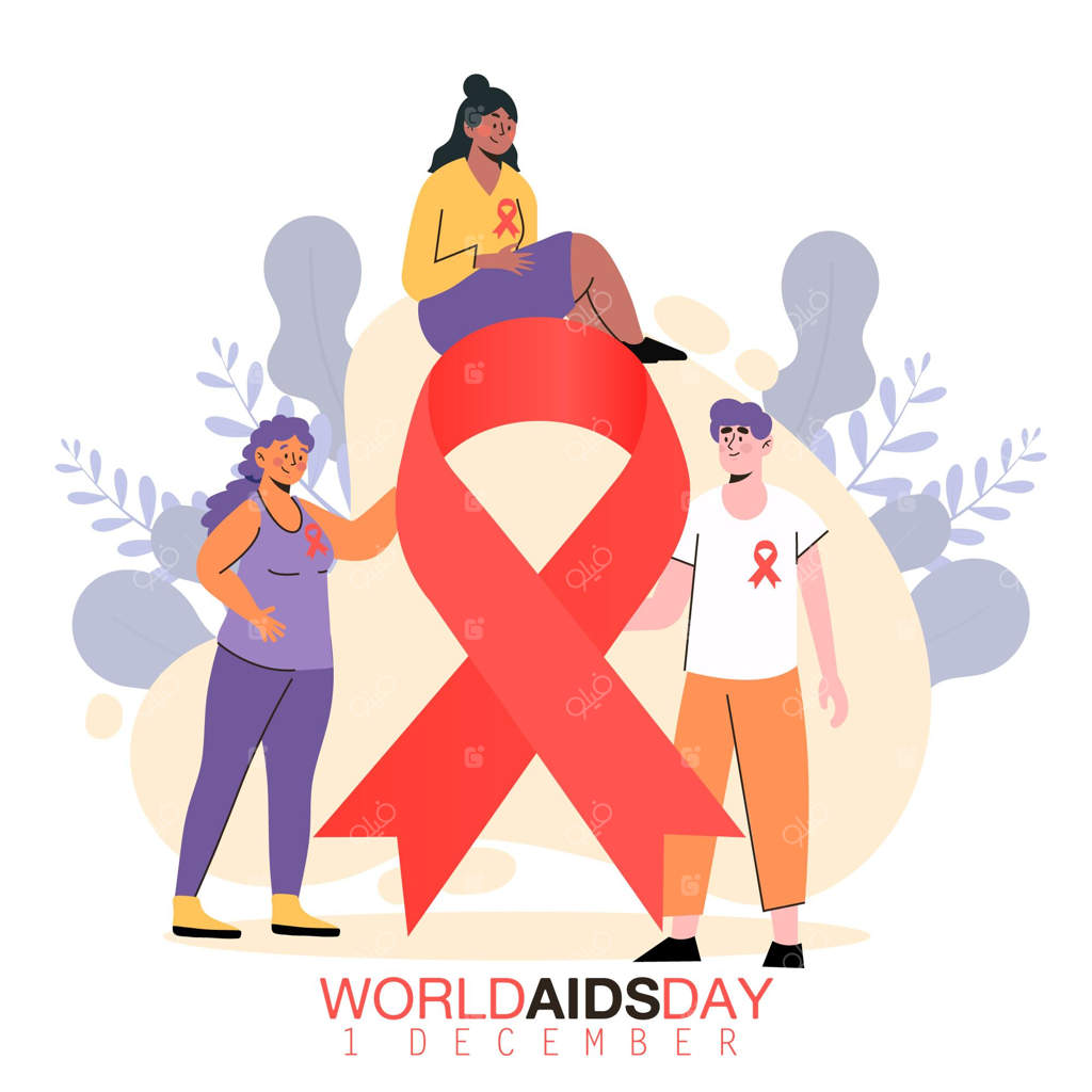 تصویرسازی روز جهانی ایدز با طراحی تخت