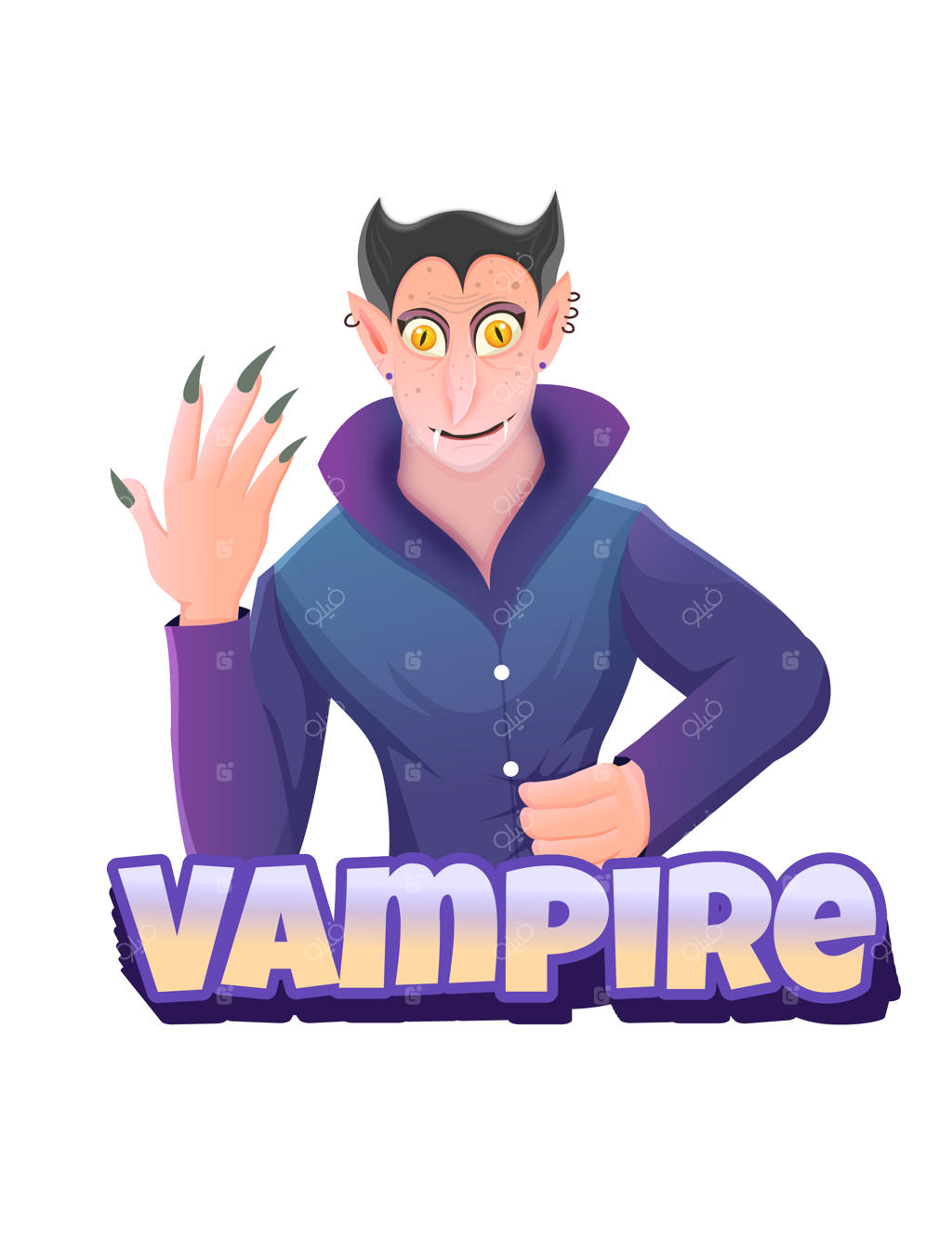 جشن روز هالووین با لباس خون‌آشام‌ها