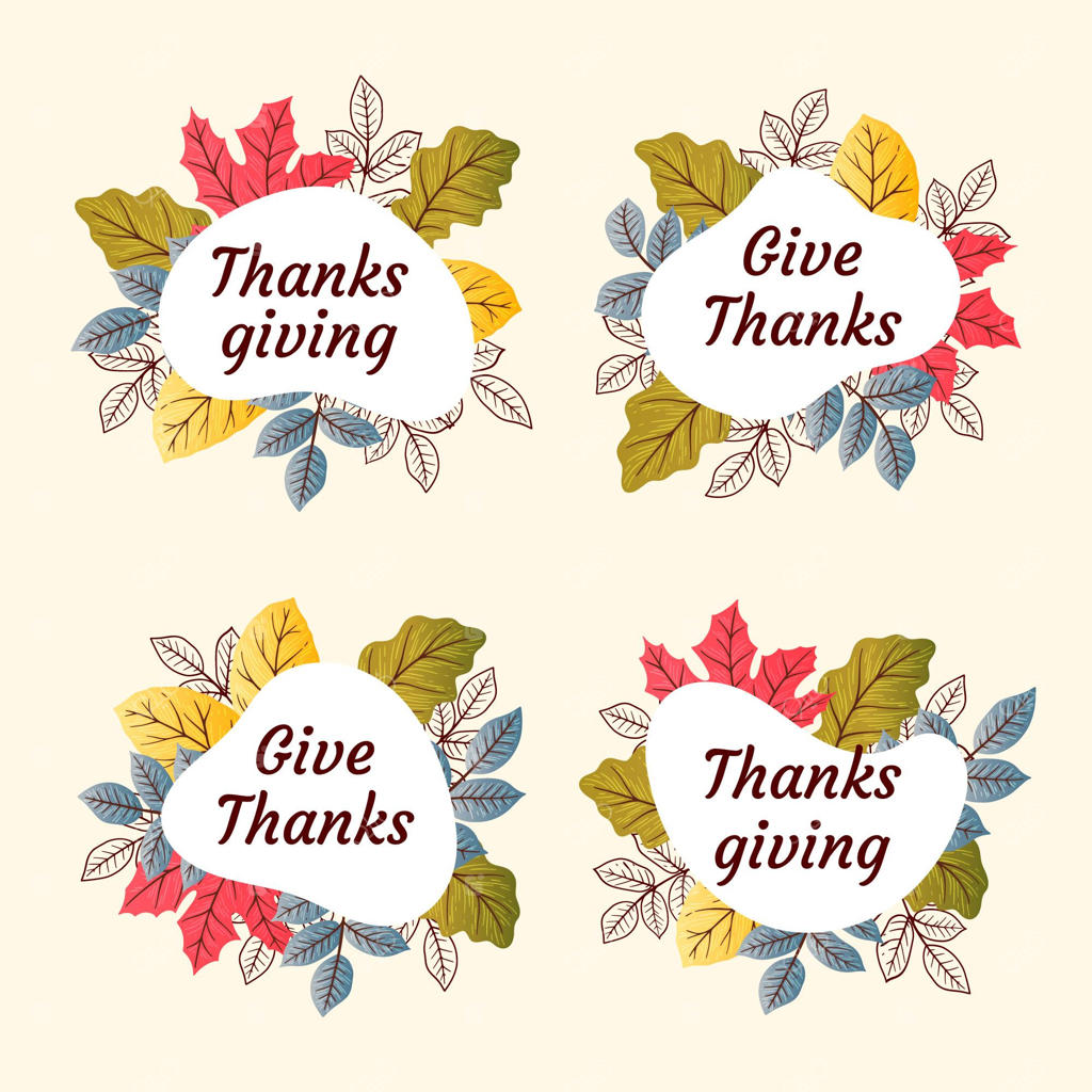نشان‌های روز شکرگزاری به سبک نقاشی دستی