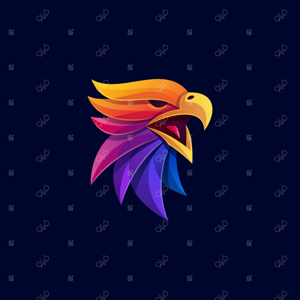 پترن وکتور طرح رنگارنگ عقاب